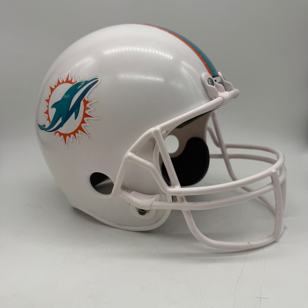Franklin Miami Dolphins Youth NFL Replica Helmet White Aqua Orange Display Gear